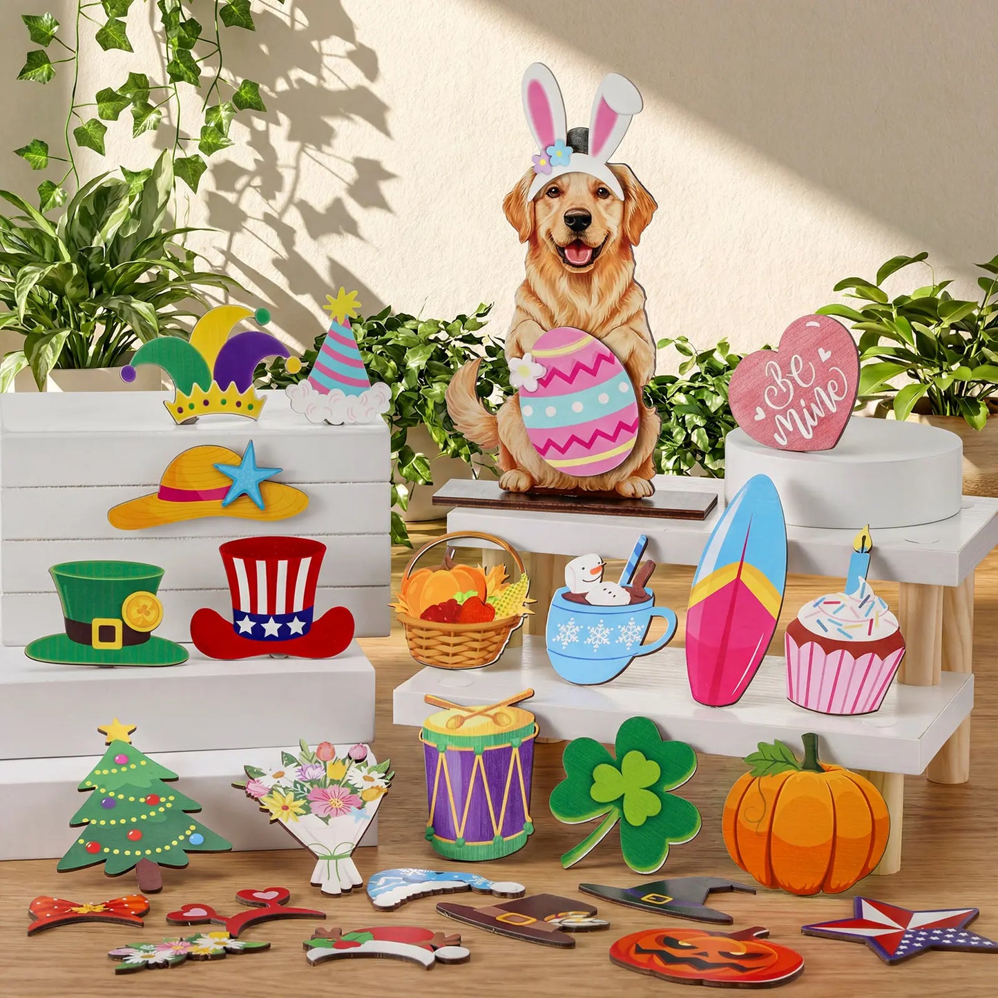 24-Day Christmas Animal Wooden Advent Calendar