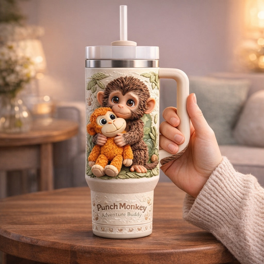 🐒 Punch Monkey Relief Tumbler💕
