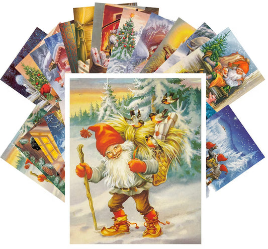 🎅🎁Vintage Christmas Dwarves Postcard Set