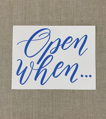 💌Open When Envelopes