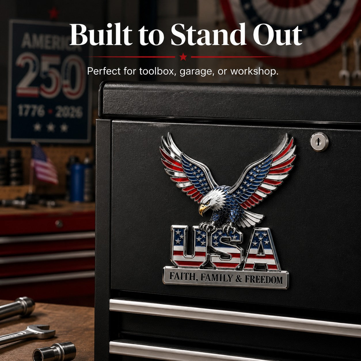 🇺🇸250th Anniversary 49% OFF - ★USA Faith, Family & Freedom★ Metal Emblem