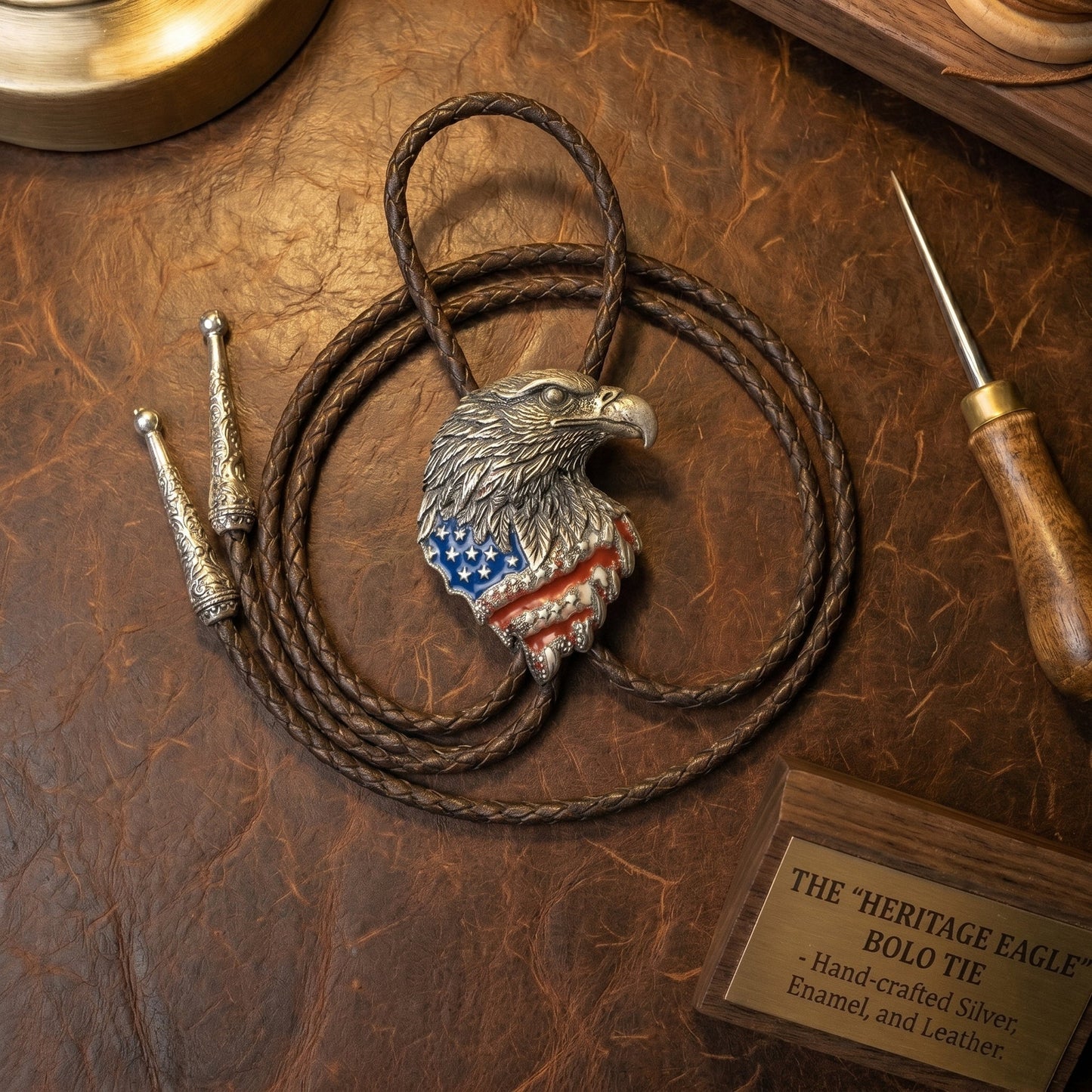 🦅 The Heritage Eagle Bolo Tie