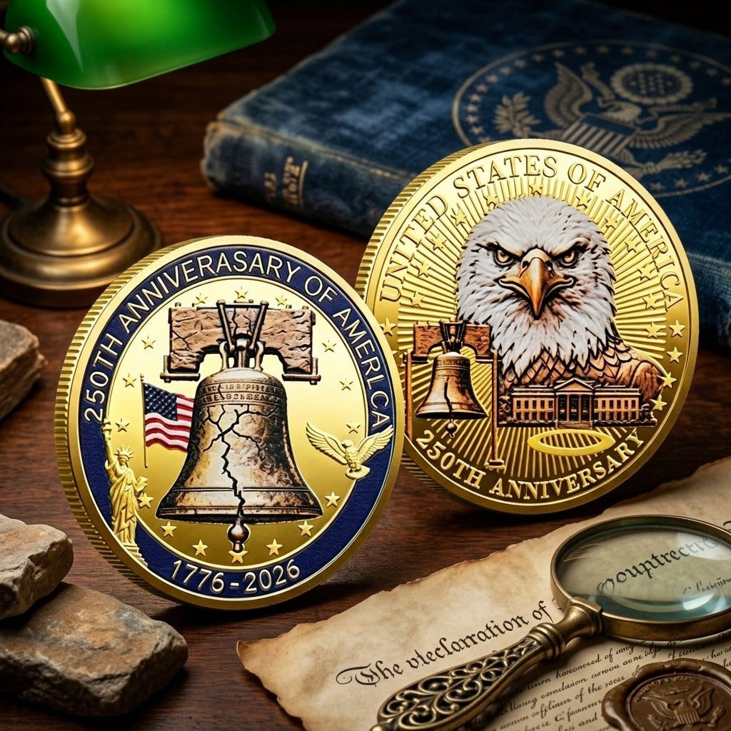 🔥LAST DAY 50% OFF✨9PCS USA 250th Anniversary Commemorative Coin Gift Set