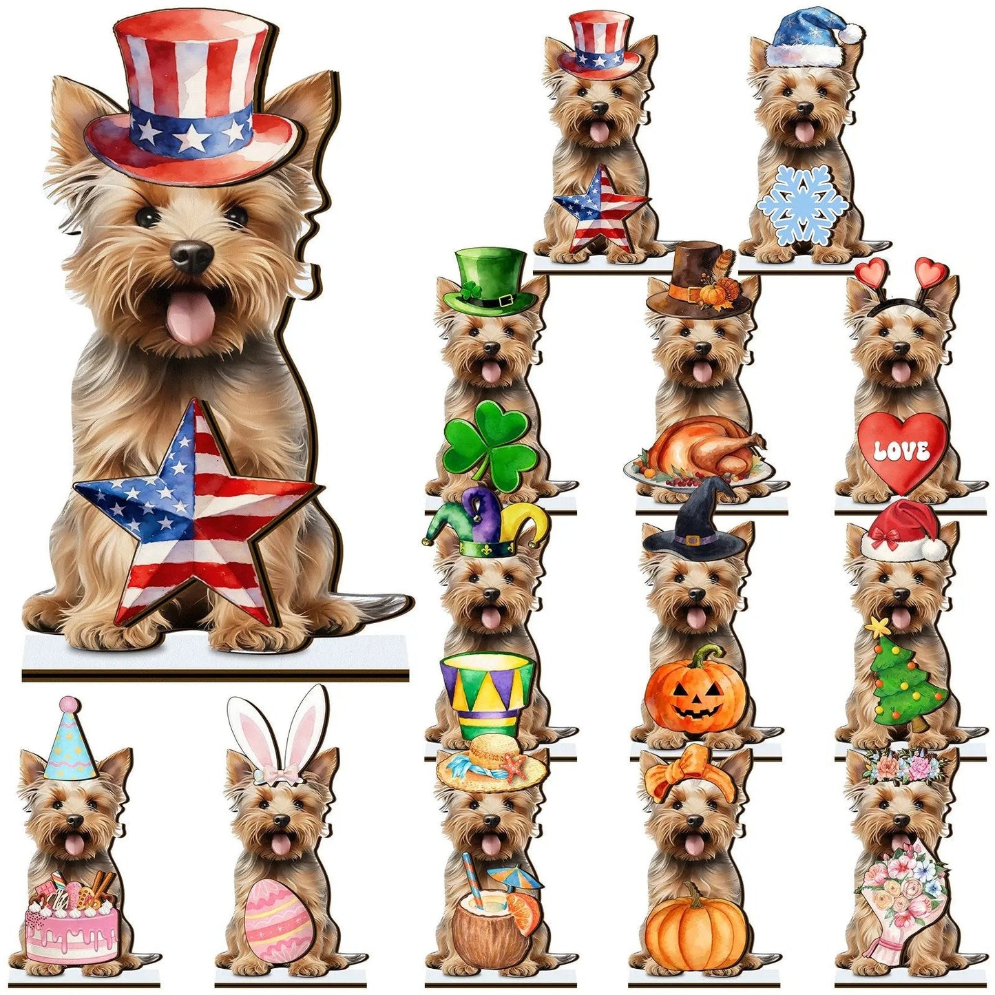 🎁Last Day Promotion 49% OFF🔥Cute Cat/Dog/Golden Retriever Desk Standee – Removable Seasonal Decor