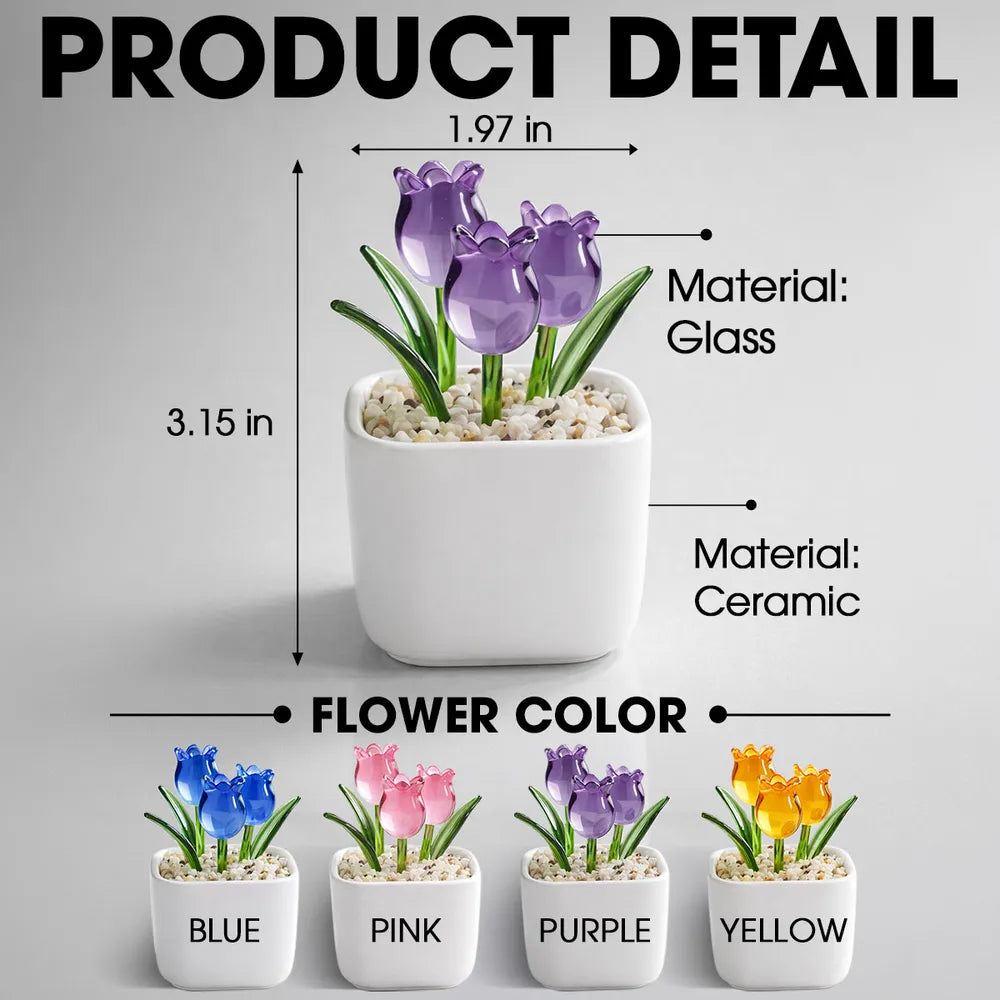 My Daughter Forever - Personalized Custom Glass Everlasting Tulips