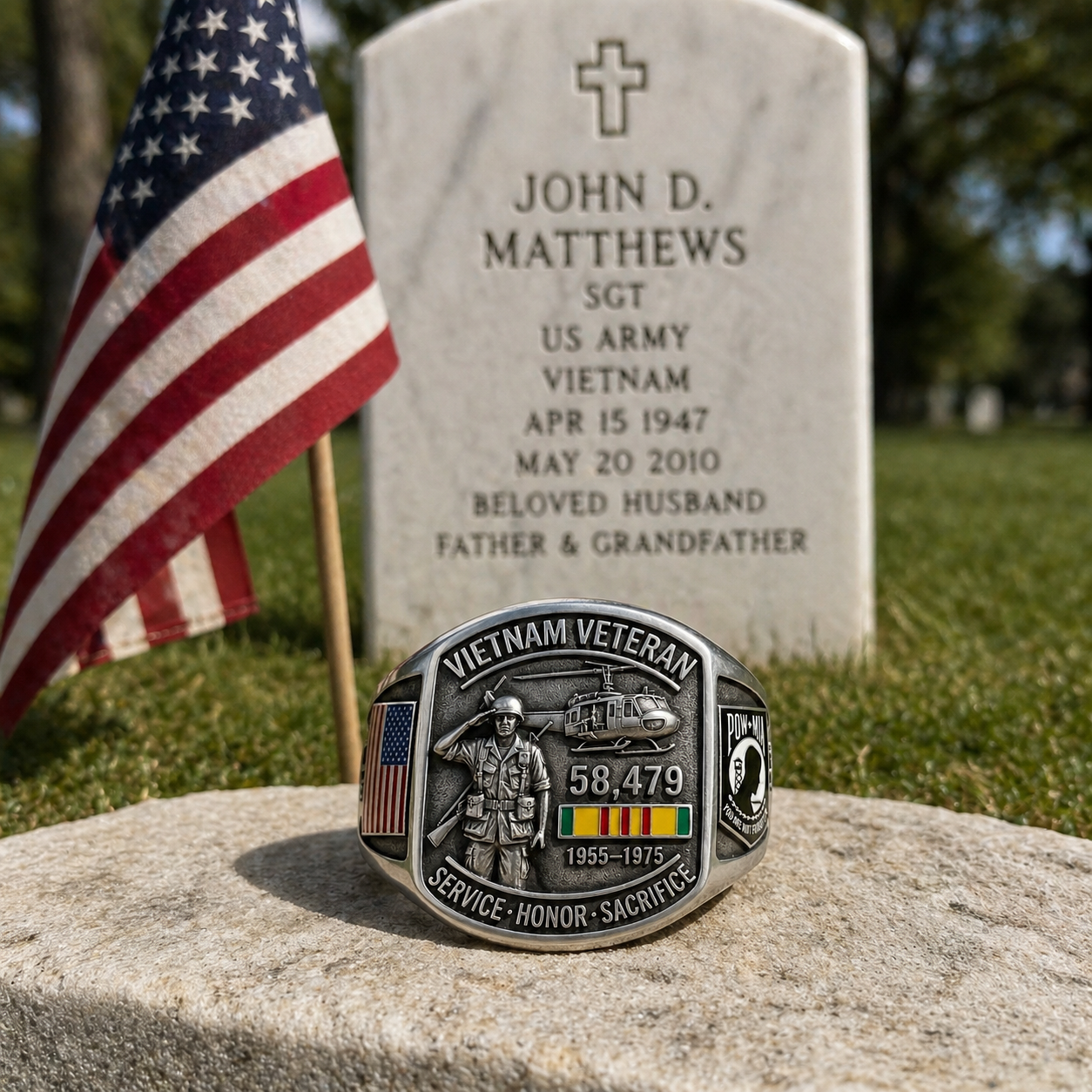 🔥Last Day 49% OFF🔥 Vietnam Veteran Tribute Commemorative Ring
