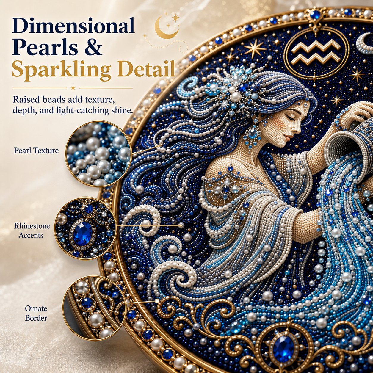 ♈12 Zodiac Signs Pearl Art Kit 🌙Buy 2+ Get Free Shipping