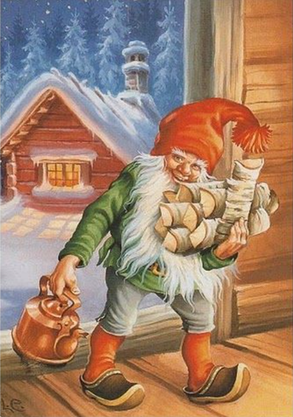 🎅🎁Vintage Christmas Dwarves Postcard Set