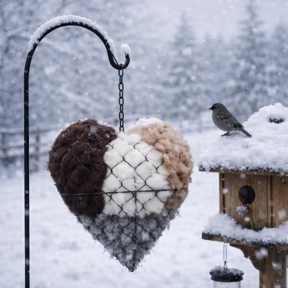 🔥LAST DAY 50% OFF - 🕊️🏡Handmade Natural Alpaca Fiber Bird Nesting Heart❤️Bird lovers gift