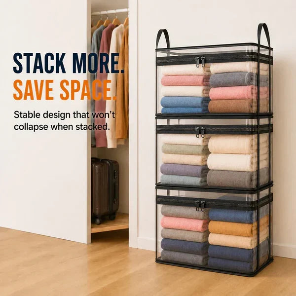 📦Large Heavy-Duty Thick Plastic Clear Storage Bag for Clothes, Moving & Storage