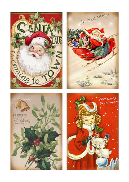 🎅Vintage Watercolor Christmas Cards