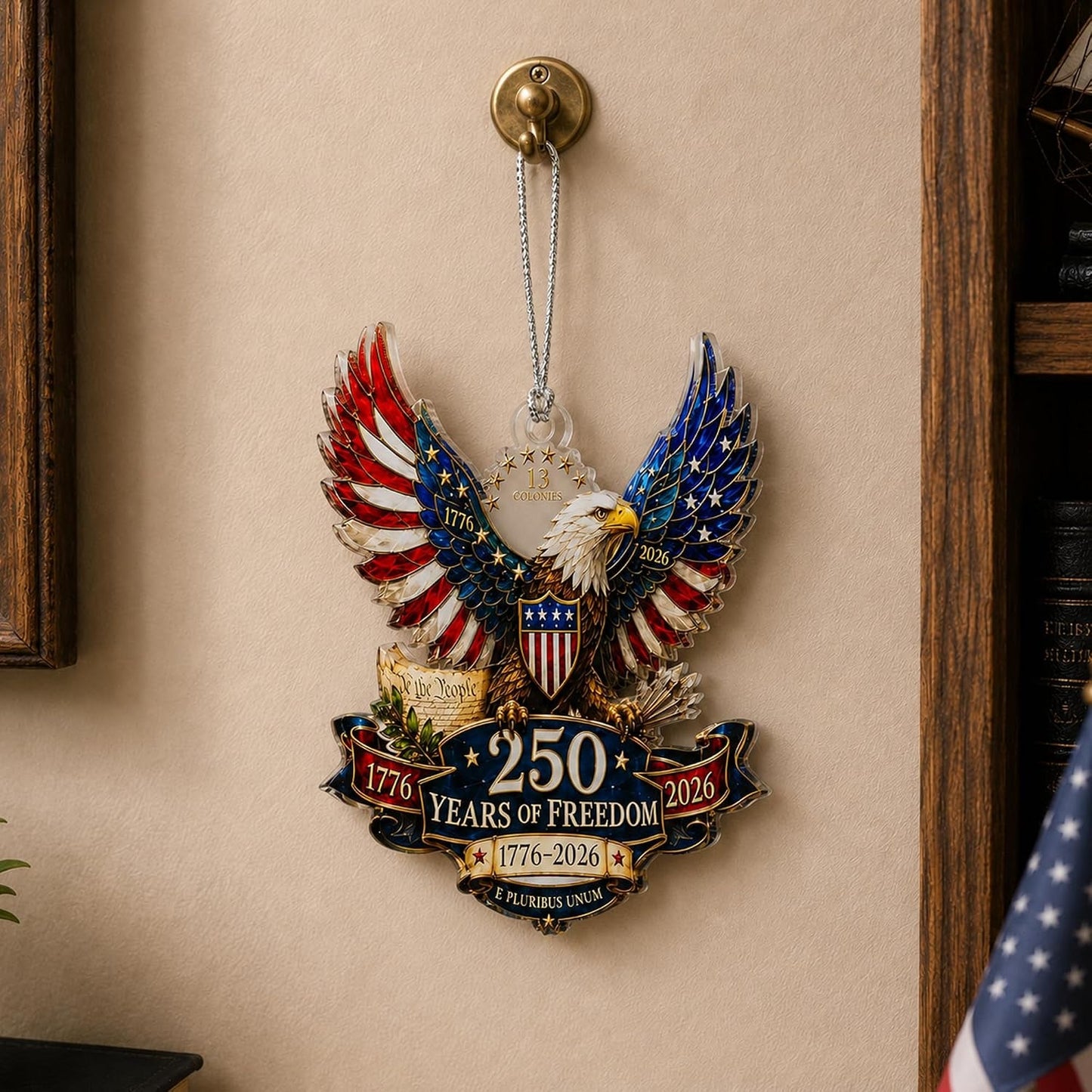1776–2026 Freedom Eagle Christmas Ornament