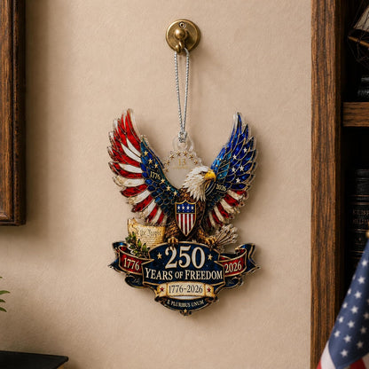 1776–2026 Freedom Eagle Christmas Ornament