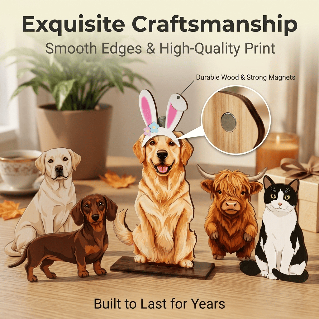 🎁Last Day Promotion 49% OFF🔥Cute Cat/Dog/Golden Retriever Desk Standee – Removable Seasonal Decor