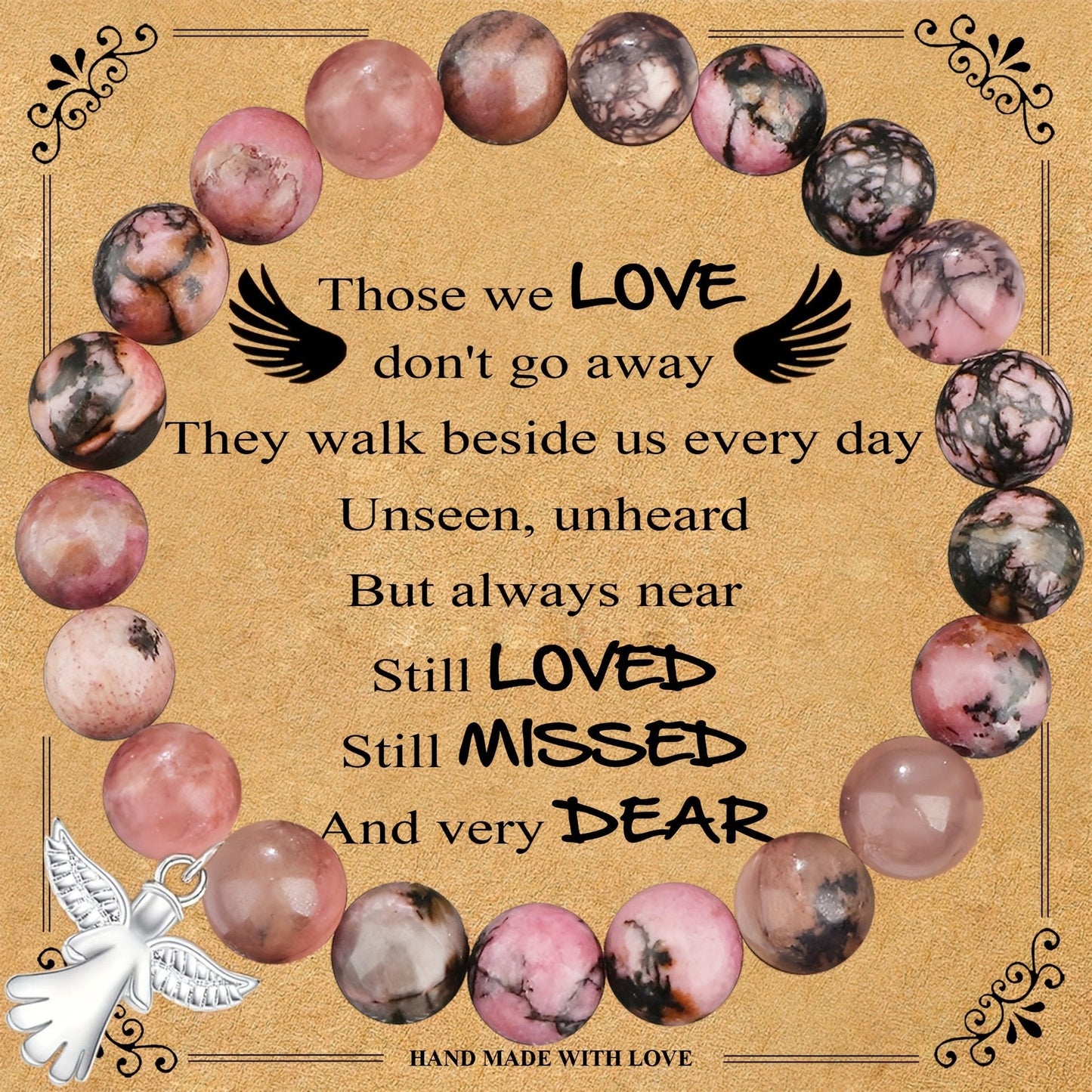 💖🎁2026 Mother's Day Gifts 50% Off--🧵Memorial Gifts Angel Wings Healing Crystal Bracelet