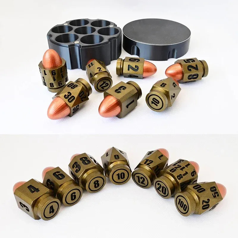 ✨Party Picks Game Essentials-Bullet Shaped Polyhedral Dice Set🎲 (7 PCS)
