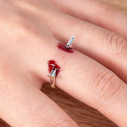🎃Wacky Halloween Spike Adjustable Open Ring☠