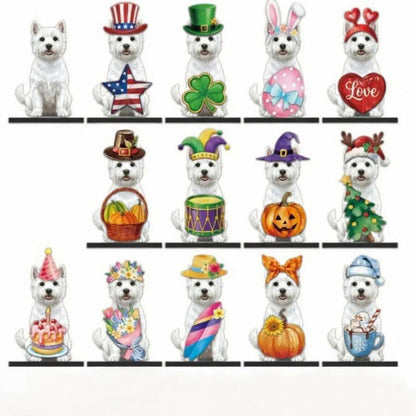 🐾 Interchangeable Seasonal Animal Wooden Decor Set