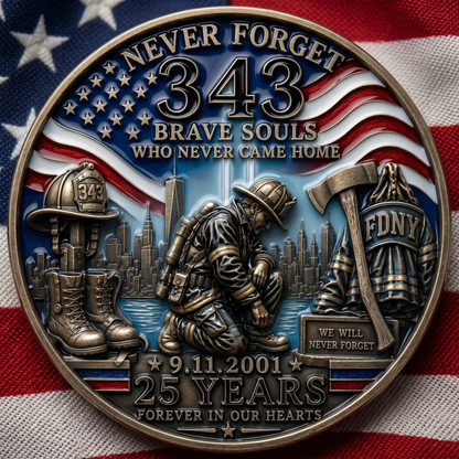 343 Never Forget 25th Anniversary Coin