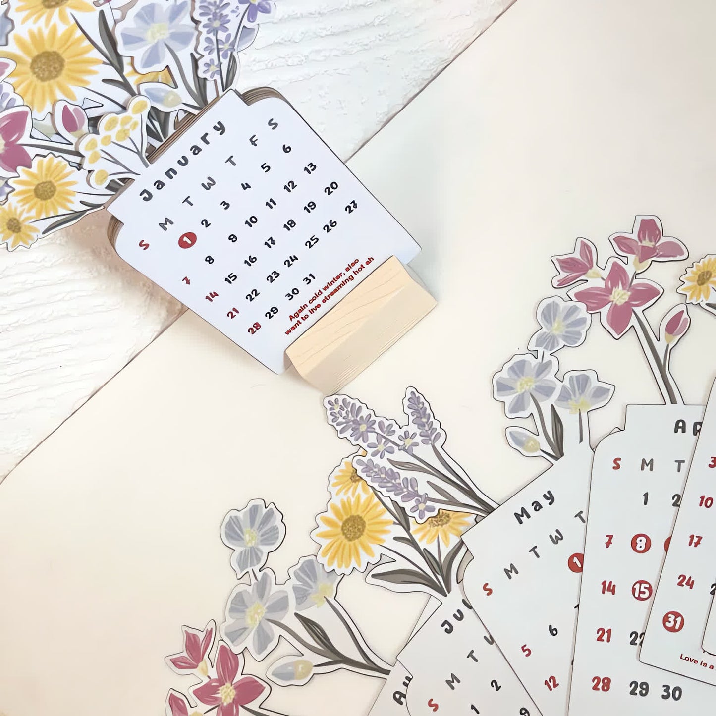 🌷Best Christmas Gift🎁-- 2025 Bloomy Flowers Desk Calendar 📅
