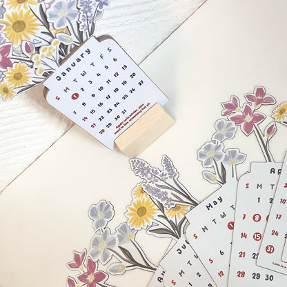 🌷Best Christmas Gift🎁-- 2025 Bloomy Flowers Desk Calendar 📅