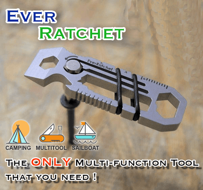 EverRatchet Clip Ratcheting Keychain Multi Tool