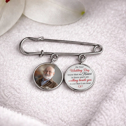 Custom Lapel Pin With Photo Charms - Personalized Memorial Sympathy Graduation Gifts