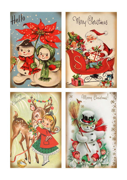 🎅Vintage Watercolor Christmas Cards
