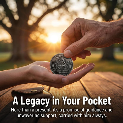To My Son Inspirational Keepsake Coin From Dad