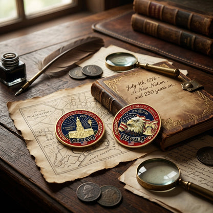 🔥LAST DAY 50% OFF✨9PCS USA 250th Anniversary Commemorative Coin Gift Set