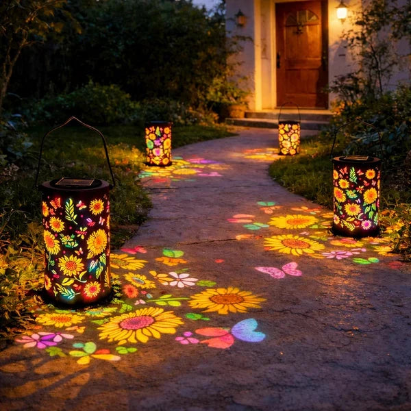 🔥HOT SALE🌞🌻Colorful Sunflower Glow Solar Garden Lantern