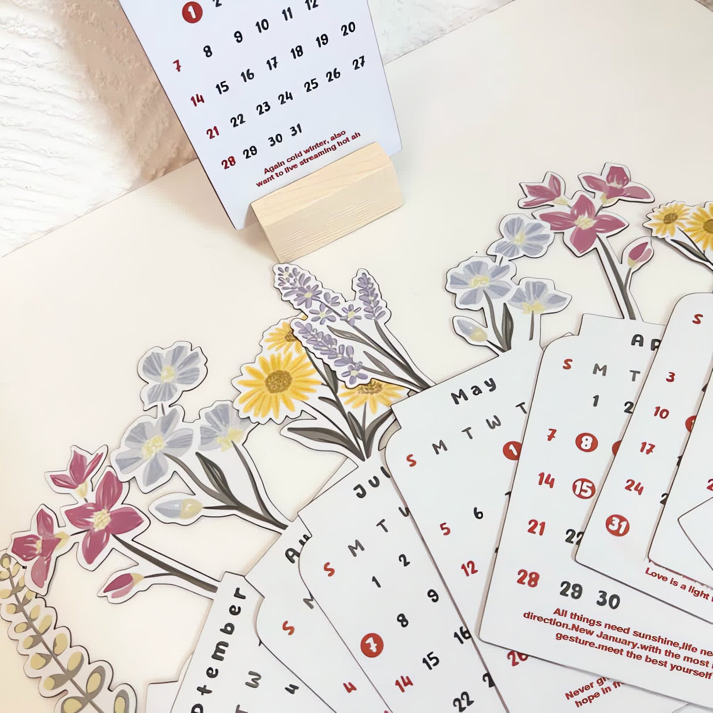 🌷Best Christmas Gift🎁-- 2025 Bloomy Flowers Desk Calendar 📅