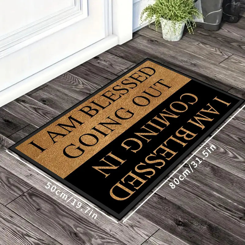 ✨I Am Blessed -  Lettered Front Door Mat