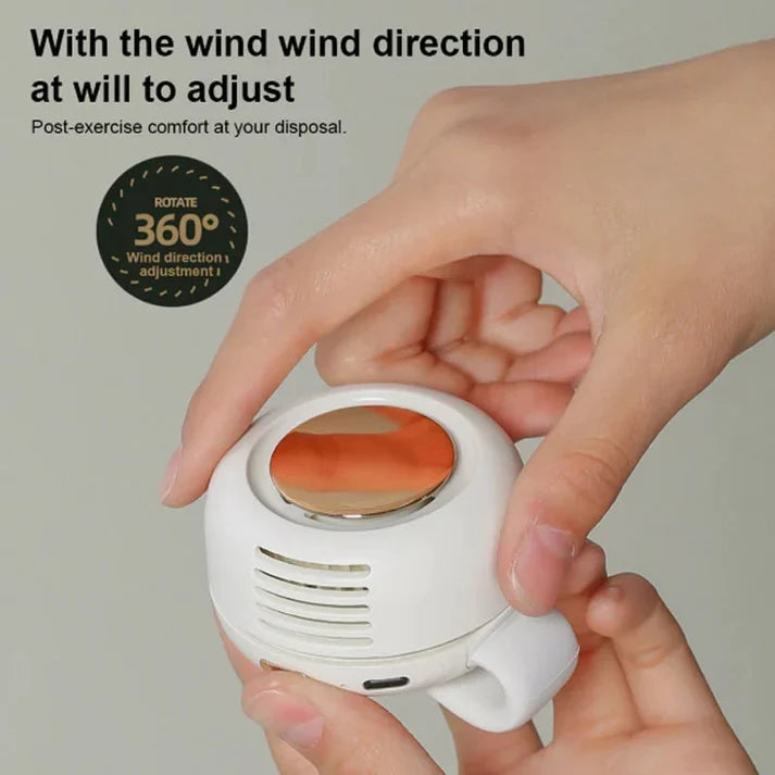 🎁Summer Big Sale-50% OFF⏳Small Whirlwind Clip Waist Neck Fan💦