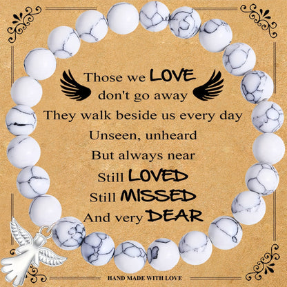 💖🎁2026 Mother's Day Gifts 50% Off--🧵Memorial Gifts Angel Wings Healing Crystal Bracelet
