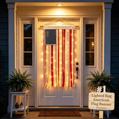 🎉250th Anniversary Special Boho American Flag Tassel Wall Hanging, Patriotic 4th of July Decor (4 Styles)