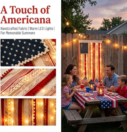 🎉250th Anniversary Special Boho American Flag Tassel Wall Hanging, Patriotic 4th of July Decor (4 Styles)