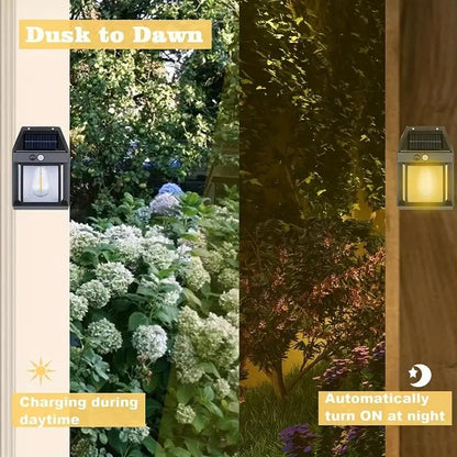 4 Pack Solar Outdoor Wall Lights with Motion Sensor