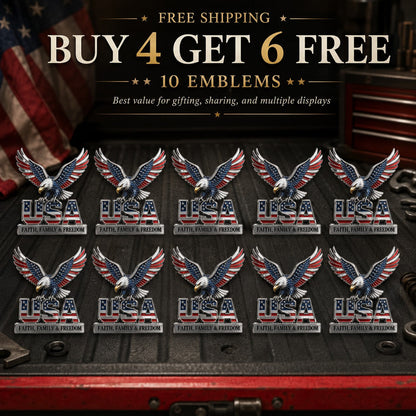 🇺🇸250th Anniversary 49% OFF - ★USA Faith, Family & Freedom★ Metal Emblem