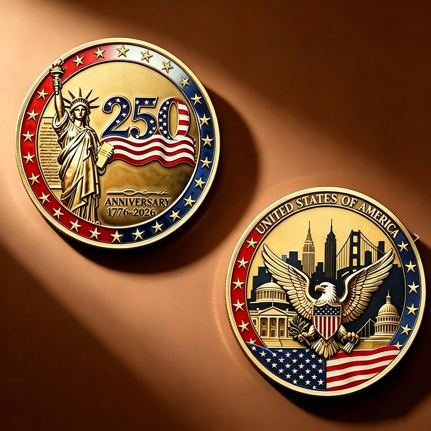 🔥LAST DAY 50% OFF✨9PCS USA 250th Anniversary Commemorative Coin Gift Set