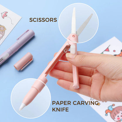 ✂️Mini Folding Pen Scissors Graving Knife for Kids👼-Buy 1 Get 1 Free