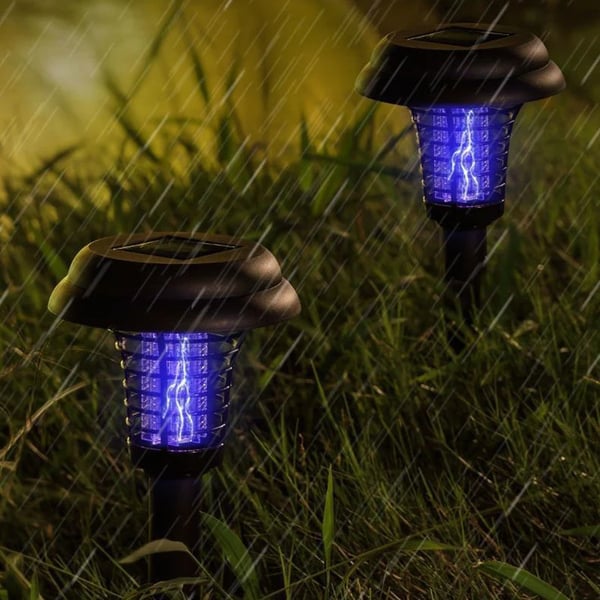 🎁2-Pack Solar Mosquito Zapper Lamp Stakes