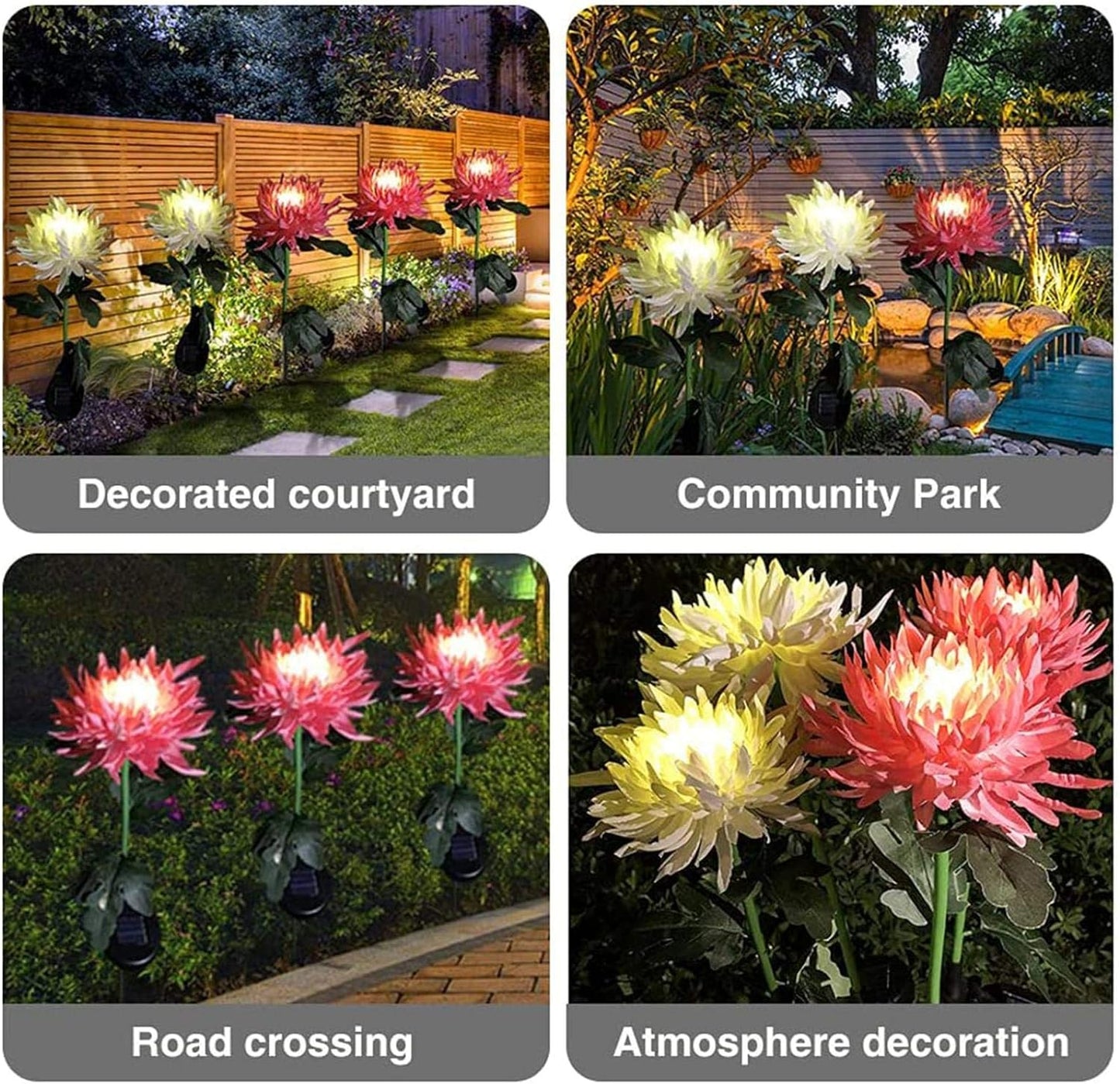 (🔥SUMMER HOT SALE NOW 49% OFF) - Chrysanthemum Solar Garden Stake