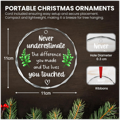 Thank You Gifts for Women Christmas Tree Decorative Glass Ornaments