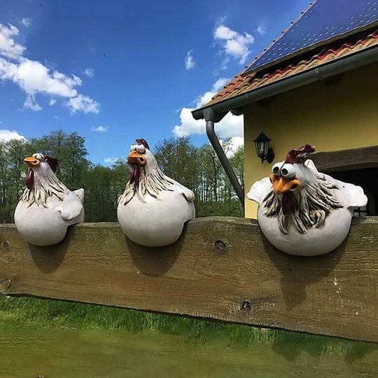🔥Funny Chicken Garden Fence Decoration🐓