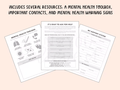 Straight Line Mental Health Journal❤BUY 2 FREE SHIPPING