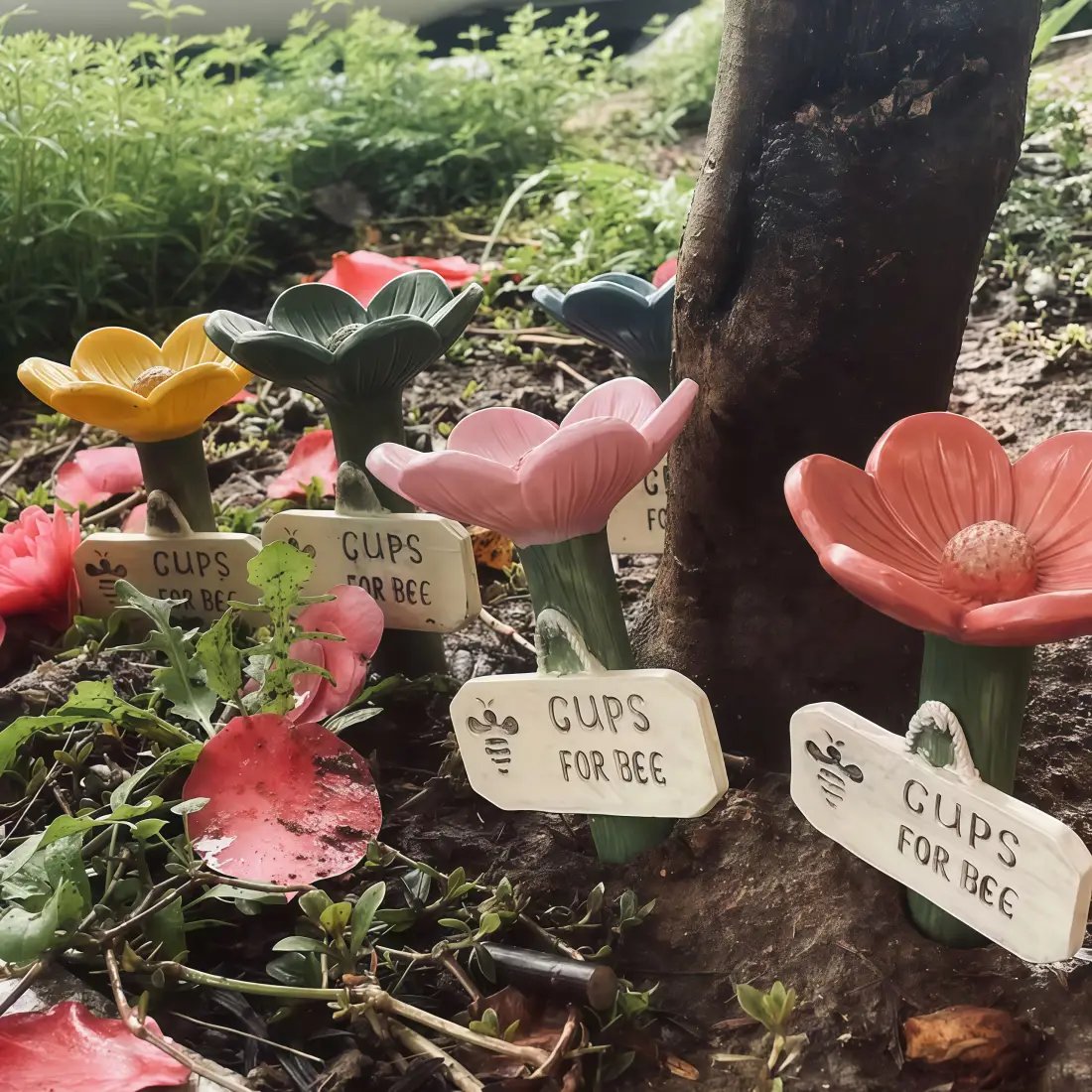 🐝Flower-Shaped Bee Watering Station💧