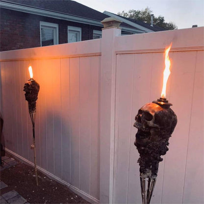 💀Human Skull Tiki Torch
