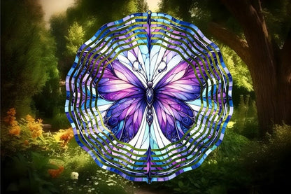 ✨ Stained Glass Wind Spinner