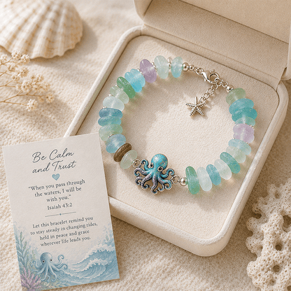 🔥50% Off Last Day - 🩵 Sea Glass Blessing Bracelet